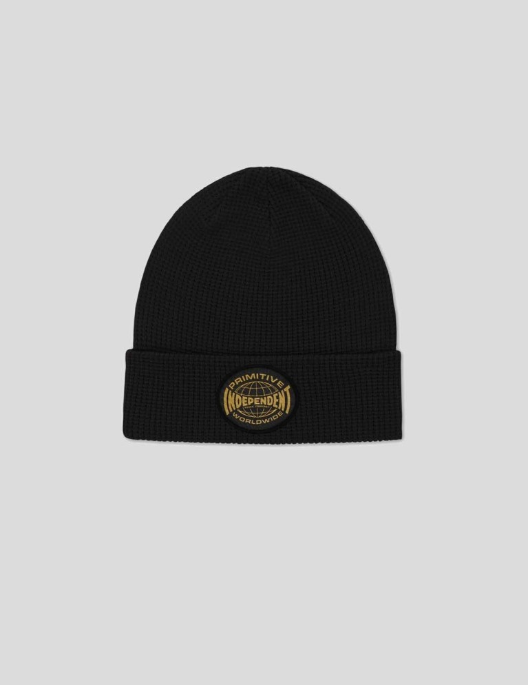 Gorro PRIMITIVE x independent global waffle beanie black